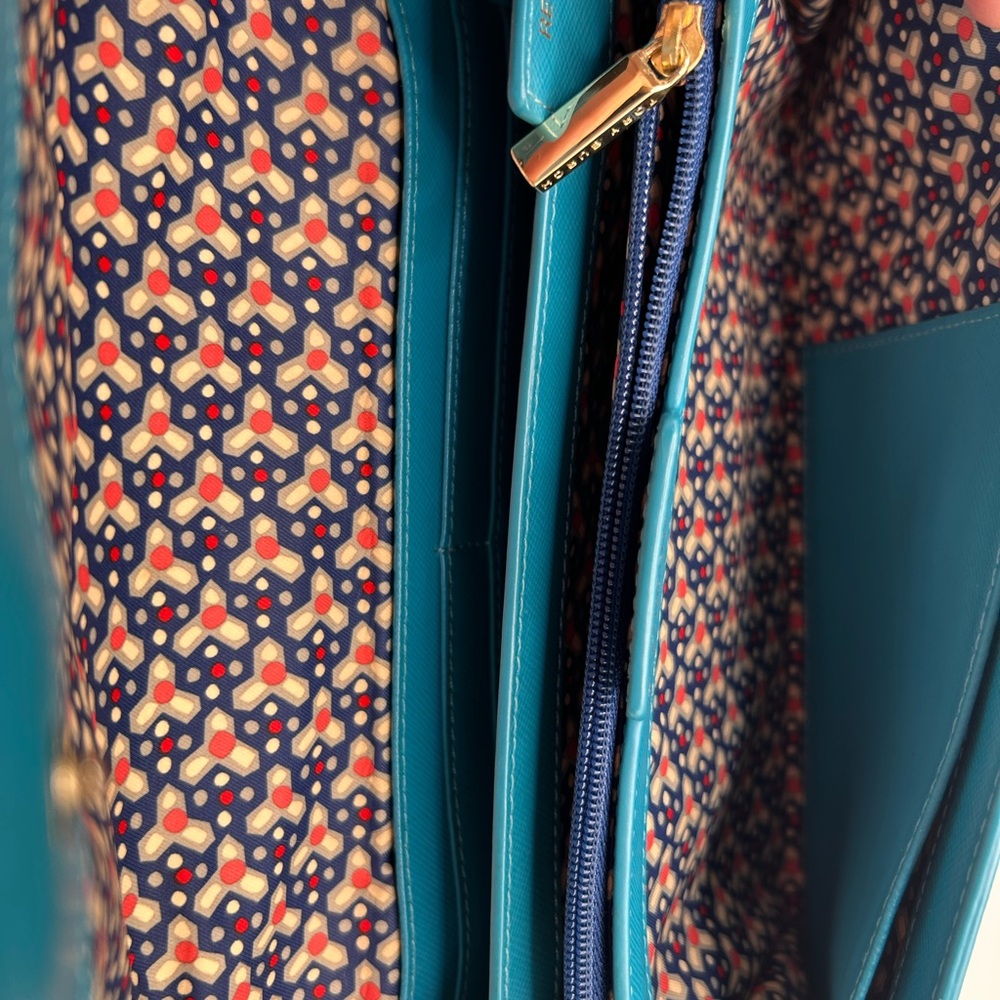 Tory Burch Expandable Concierge Blue Crossbody Bag - Picture 8 of 9